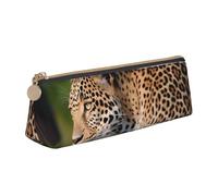 FHEBNDS Borsa per il trucco con leopardo africano per donne e uomini, grande astuccio estetico, portamonete, borsa cosmetica in pelle con cerniera, organizer da ufficio essenziale da viaggio