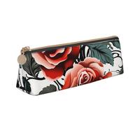 FHEBNDS Borsa per il trucco primaverile con edera floreale con foglie per donne e uomini, grande astuccio estetico, portamonete, borsa cosmetica in pelle con cerniera, organizer da ufficio essenziale