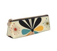 FHEBNDS Borsa per il trucco retrò moderna per donne e uomini, grande astuccio estetico, portamonete, borsa cosmetica in pelle con cerniera, organizer da ufficio essenziale da viaggio