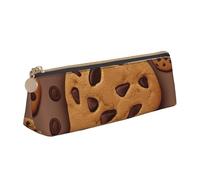 FHEBNDS Borsa per trucchi con biscotti al cioccolato, per donne e uomini, grande astuccio estetico, portamonete, borsa cosmetica in pelle con cerniera, organizer per ufficio e accessori da viaggio