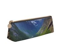 FHEBNDS Borsa per trucchi con fiordi norvegesi per donne e uomini, grande astuccio estetico, portamonete, borsa cosmetica in pelle con cerniera, organizer per ufficio e accessori da viaggio