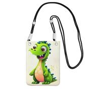 FHEBNDS Borse a tracolla con dinosauro carino per le donne alla moda piccola borsa da viaggio per telefono cellulare portafogli per uomo nero, nero, taglia unica