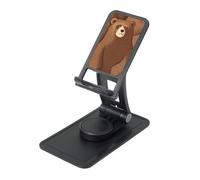 FHEBNDS Brown Bear - Supporto per telefono da scrivania, girevole a 360°, pieghevole, per ufficio, casa, supporto per tablet regolabile in altezza, supporto portatile per cellulare e iPad