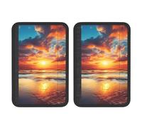 FHEBNDS Cloudy Sunset Sky - Copri cintura di sicurezza per auto, confezione da 2, universale, morbido e confortevole, per zaino, spalla, collo, accessori interni auto