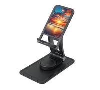 FHEBNDS Cloudy Sunset Sky - Supporto per telefono da scrivania, girevole a 360°, pieghevole, per ufficio, casa, tablet, supporto portatile per cellulare, iPad