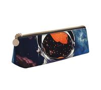 FHEBNDS Cool Man in Outer Space Galaxy Borsa per il trucco per donne e uomini grande astuccio estetico astuccio portamonete borsa cosmetica in pelle con cerniera organizer da ufficio essenziale da