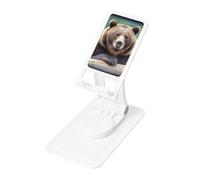 FHEBNDS Grizzly Bear - Supporto per telefono da scrivania, girevole a 360°, pieghevole, per ufficio, casa, supporto per tablet regolabile in altezza, supporto portatile per cellulare e iPad