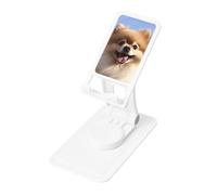 FHEBNDS Happy Pomeranian - Supporto per telefono da scrivania, girevole a 360°, pieghevole, per ufficio, casa, supporto per tablet regolabile in altezza, supporto portatile per cellulare e iPad