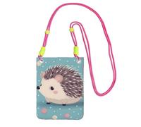 FHEBNDS Hedgehog Polkadot Borse a tracolla da donna alla moda piccola borsa da viaggio per telefono cellulare portafogli per uomo nero, fucusia, taglia unica