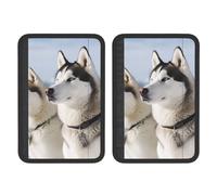 FHEBNDS Husky Dogs - Copertura per cintura di sicurezza per auto, confezione da 2, universale, morbida e confortevole, per zaino, spalla, collo, accessori interni auto