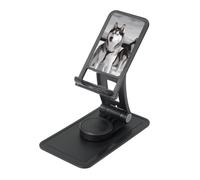 FHEBNDS Husky Dogs - Supporto per telefono da scrivania, girevole a 360°, pieghevole, per ufficio, casa, tablet regolabile in altezza, supporto portatile per cellulare e iPad