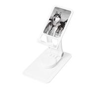 FHEBNDS Husky Dogs - Supporto per telefono da scrivania, girevole a 360°, pieghevole, per ufficio, casa, tablet regolabile in altezza, supporto portatile per cellulare e iPad