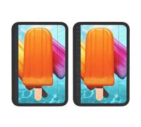 FHEBNDS Ice Popsicles - Set di 2 coperture universali per cintura di sicurezza dell'auto, morbide e confortevoli, per zaino, spalla, collo, accessori interni auto