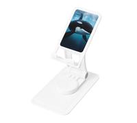 FHEBNDS Killer Whale - Supporto per telefono da scrivania, girevole a 360°, pieghevole, per ufficio, casa, supporto per tablet regolabile in altezza, supporto portatile per cellulare e iPad