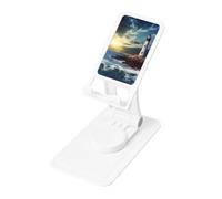FHEBNDS Lighthouse Seaside - Supporto per telefono da scrivania, girevole a 360°, pieghevole, per ufficio, casa, supporto per tablet regolabile in altezza, supporto portatile per cellulare e iPad