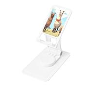 FHEBNDS Llama e Alpaca Supporto per telefono da scrivania, girevole a 360 °, supporto pieghevole per telefono cellulare per ufficio e casa, supporto per tablet regolabile in altezza, supporto