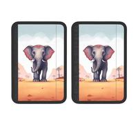 FHEBNDS Lucky Elephant Copertura per cintura di sicurezza auto, confezione da 2, universale, morbida e confortevole, per zaino, spalla, collo, accessori interni auto