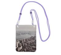 FHEBNDS Mumbai city Borse a tracolla per le donne alla moda piccola borsa da viaggio per telefono cellulare borse portafoglio per uomo nero, viola, taglia unica