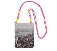 FHEBNDS Mumbai city Borse a tracolla per le donne alla moda piccola borsa da viaggio per telefono cellulare borse portafoglio per uomo nero, fucusia, taglia unica