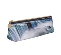 FHEBNDS Niagara Falls - Astuccio per trucchi da donna e uomo, grande, estetico, portamonete, in pelle, con cerniera, organizer da ufficio, accessori da viaggio