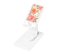 FHEBNDS Peach Peony - Supporto per telefono da scrivania, girevole a 360°, pieghevole, per ufficio, casa, supporto per tablet regolabile in altezza, supporto portatile per cellulare e iPad