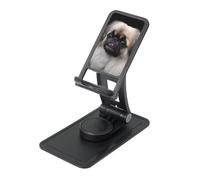 FHEBNDS Pechinese Dog Phone Stand per scrivania, girevole a 360 ° pieghevole supporto per telefono cellulare per ufficio casa, supporto per tablet regolabile in altezza supporto portatile cellulare