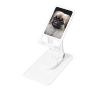 FHEBNDS Pechinese Dog Phone Stand per scrivania, girevole a 360 ° pieghevole supporto per telefono cellulare per ufficio casa, supporto per tablet regolabile in altezza supporto portatile cellulare