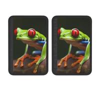 FHEBNDS Red Eyes Tree Frogs Copertura per cintura di sicurezza auto, confezione da 2, universale, morbida e confortevole, cuscinetto per cintura di sicurezza per zaino, spalla, cuscino per collo