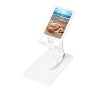 FHEBNDS Seashells on the Sandy Beach - Supporto per telefono da scrivania, girevole a 360°, pieghevole, per ufficio, casa, supporto per tablet regolabile in altezza, supporto portatile per cellulare e