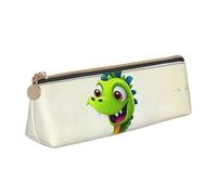 FHEBNDS Simpatico astuccio per trucchi a forma di dinosauro, per donne e uomini, grande, estetico, portamonete, in pelle, con cerniera, organizer da ufficio, accessori da viaggio