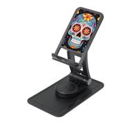 FHEBNDS Sugar Skulls - Supporto per telefono da scrivania, girevole a 360°, pieghevole, per ufficio, casa, supporto per tablet regolabile in altezza, supporto portatile per cellulare e iPad