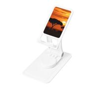 FHEBNDS Sunset African Savanna - Supporto per telefono da scrivania, girevole a 360°, pieghevole, per ufficio e casa, supporto per tablet regolabile in altezza, supporto portatile per cellulare e iPad