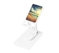 FHEBNDS Sunset on the Beach - Supporto per telefono da scrivania, girevole a 360°, pieghevole, per ufficio, casa, tablet regolabile in altezza, portatile, supporto per cellulare e iPad