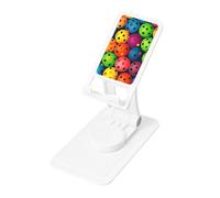 FHEBNDS Supporto per telefono con motivo a palline colorate per scrivania, supporto per telefono cellulare pieghevole girevole a 360° per ufficio e casa, supporto per tablet regolabile in altezza