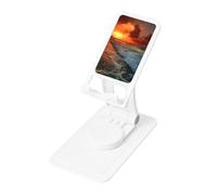 FHEBNDS The Beach Sunset - Supporto per telefono da scrivania, girevole a 360°, pieghevole, per ufficio, casa, tablet regolabile in altezza, supporto portatile per cellulare e iPad