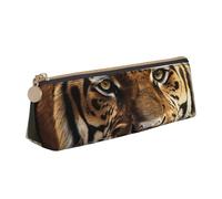 FHEBNDS Tiger, trousse per trucchi da donna e uomo, grande, estetica, portamonete, in pelle, con cerniera, organizer da ufficio, accessori da viaggio