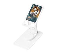 FHEBNDS Tropical Tiger - Supporto per telefono da scrivania, girevole a 360°, pieghevole, per ufficio, casa, supporto per tablet regolabile in altezza, supporto portatile per cellulare e iPad