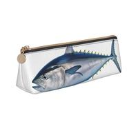 FHEBNDS Tuna Thunnus - Astuccio per trucchi da donna e uomo, grande, estetico, portamonete, in pelle, con cerniera, organizer da ufficio, accessori da viaggio