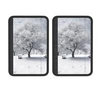 FHEBNDS White Snow Tree - Copertura per cintura di sicurezza per auto, confezione da 2, universale, morbida e confortevole, per zaino, spalla, collo, accessori interni auto