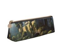 FHEBNDS Woods and Castle - Astuccio per trucchi da donna e uomo, grande, estetico, portamonete, in pelle, con cerniera, organizer da ufficio, accessori da viaggio