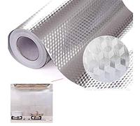 FHEDE Adesivi per Carta da Parati a Prova di Olio per Cucina da Cucina, Adesivi murali per Piastrelle ad Alta Temperatura per Piano Cottura Anti-Fumo (60CM*500CM)