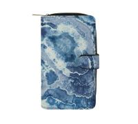 FHEDMN Portafoglio in vera pelle PU per uomini e donne - Bifold sottile con 12 scomparti per carte, borsa porta carte di credito e carta d'identità, ideale per viaggi, affari e uso quotidiano (alberi