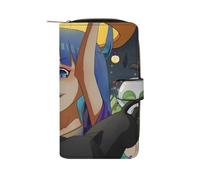 FHEDMN Portafoglio in vera pelle PU per uomini e donne - Bifold sottile con 12 scomparti per carte, borsa porta carte di credito e carta d'identità, ideale per viaggi, lavoro e uso quotidiano (motivo