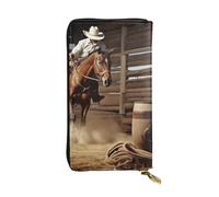 FHEDVBN American West Rodeo Portafoglio per uomo e donna borsa lunga in pelle pochette grande borsa da viaggio porta telefono porta carte di credito porta soldi con cerniera portafogli in pelle regalo