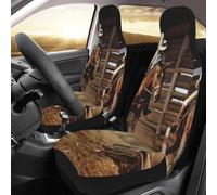 FHEDVBN American West Rodeo - Set di 2 coprisedili anteriori per auto, di lusso, impermeabili, antiscivolo, universali, protezione per sedili anteriori