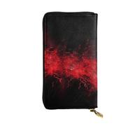 FHEDVBN Explosion Burst Portafoglio rosso nero per uomo donna borsa lunga pochette in pelle grande borsa da viaggio porta telefono porta carte di credito porta soldi con cerniera portafogli in pelle