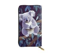FHEDVBN Grazioso portafoglio Koala per uomo donna borsa lunga in pelle pochette grande borsa da viaggio porta telefono porta carte di credito custodia per soldi con cerniera portafogli in pelle regalo