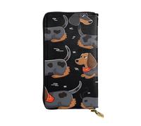 FHEDVBN I Love My Dog Bassotti Portafoglio per uomo e donna borsa lunga in pelle pochette grande borsa da viaggio porta telefono porta carte di credito porta soldi con cerniera portafogli in pelle