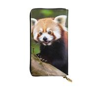 FHEDVBN Little Red Panda Portafoglio per uomo e donna borsa lunga in pelle pochette grande borsa da viaggio porta telefono porta carte di credito porta soldi con cerniera portafogli in pelle regalo
