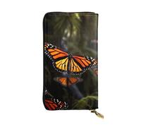 FHEDVBN Monarch Butterflies Portafoglio per uomo donna borsa lunga in pelle pochette grande borsa da viaggio porta telefono porta carte di credito porta soldi con cerniera portafogli in pelle regalo